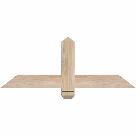 Ekena Millwork Eugene Smooth Timber Gable Bracket, Douglas Fir, 36"W x 13"H x 1 1/2"D x 3 1/2"F, 9/12 Pitch GBW036X13X0204EUG00SDF